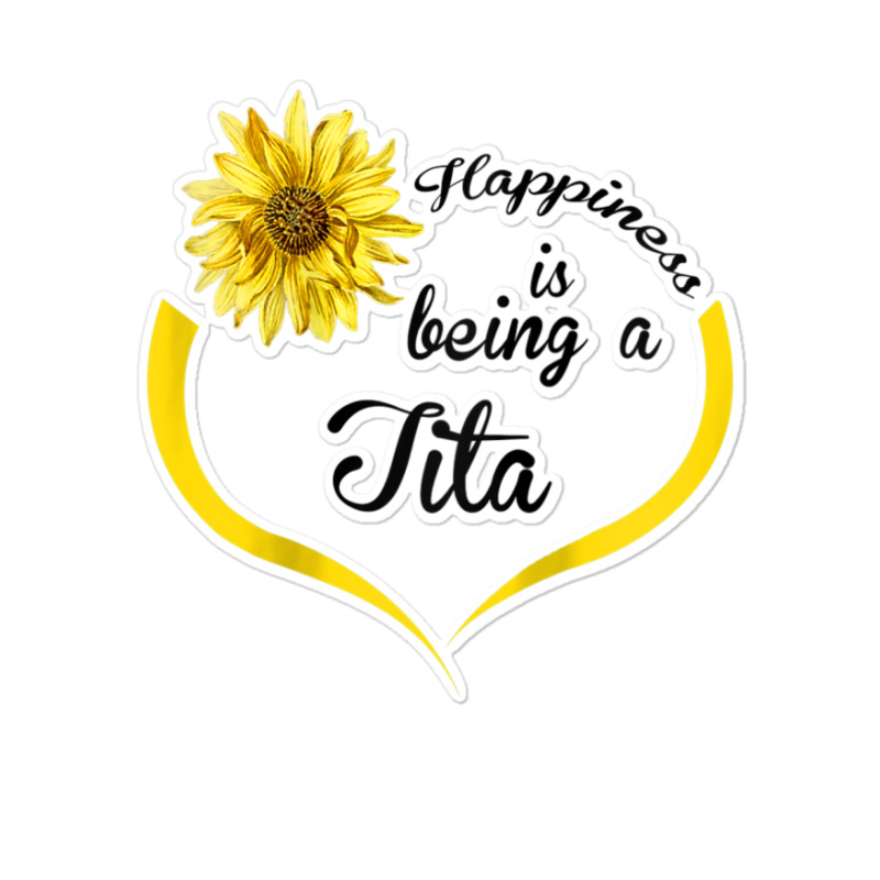 Womens Tita Gift Happiness Is Being A Tita Raglan Baseball Tee Sticker | Artistshot