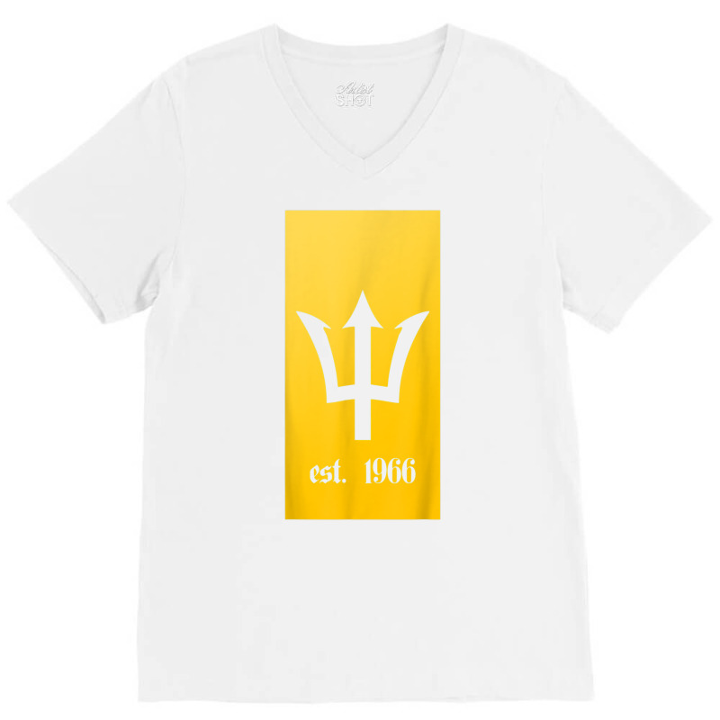 Bajan Shirt Barbados Est 1966 Trident V-neck Tee | Artistshot