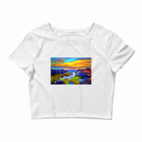 The Sky Kisses The Ocean Goodnight Crop Top | Artistshot