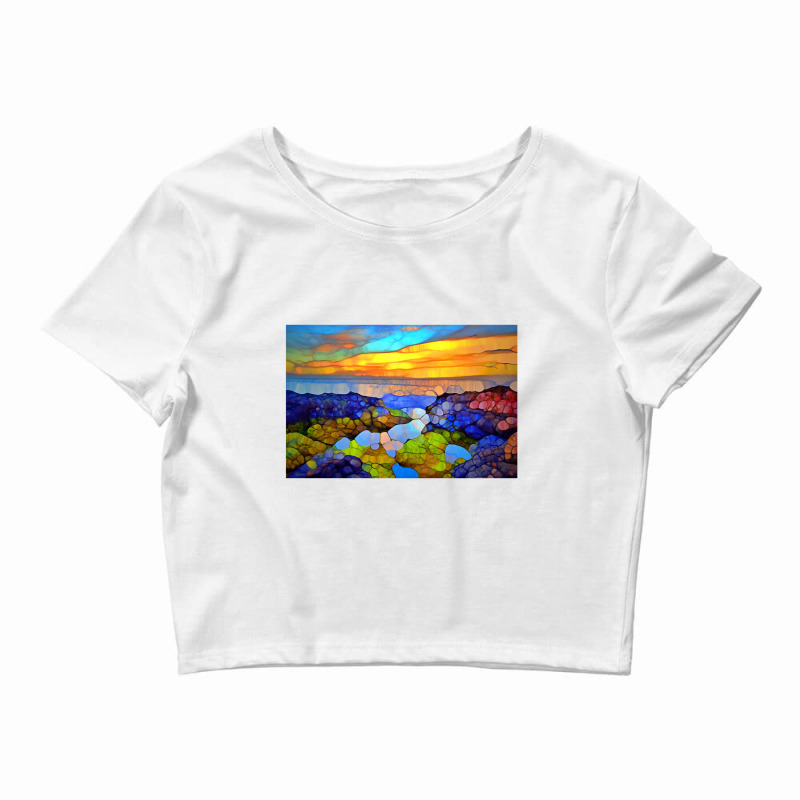 The Sky Kisses The Ocean Goodnight Crop Top by gloomychuu | Artistshot