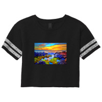 The Sky Kisses The Ocean Goodnight Scorecard Crop Tee | Artistshot