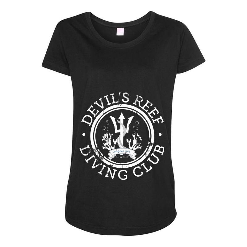 Devil's Reef Diving Club Maternity Scoop Neck T-shirt by ardylanda | Artistshot