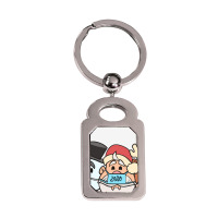 Santa Claus Silver Rectangle Keychain | Artistshot