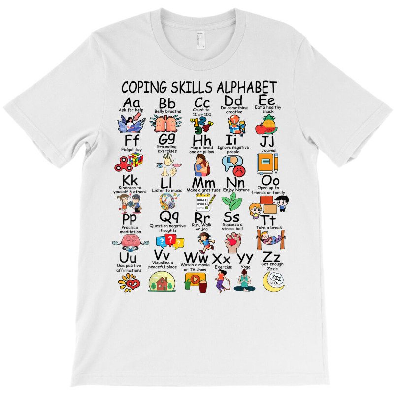 Mental Health Awareness Coping Skills Alphabet Counselor Kid T Shirt T-shirt | Artistshot