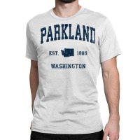 Parkland Washington Wa Vintage Athletic Navy Sports Design T Shirt Classic T-shirt | Artistshot