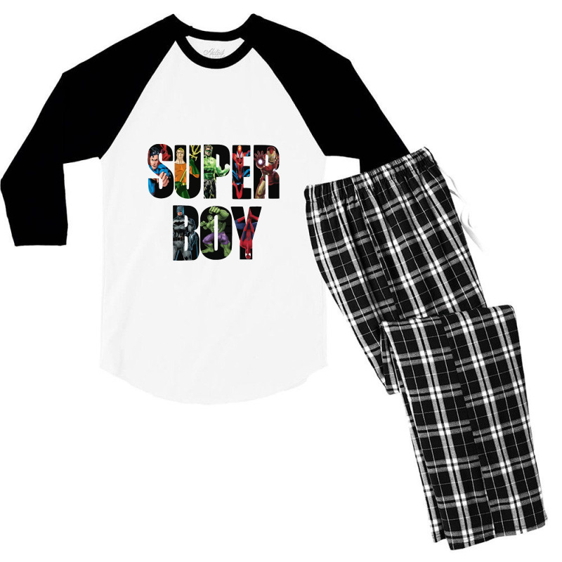 Super Boy Men's 3/4 Sleeve Pajama Set | Artistshot