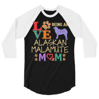 Alaskan Malamute Shirt Design For Alaskan Malamute Dog Lover Sweatshir 3/4 Sleeve Shirt | Artistshot