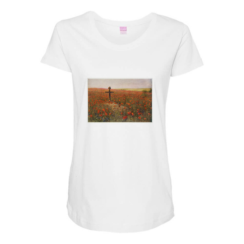 In Flanders Fields Maternity Scoop Neck T-shirt by agodraws | Artistshot