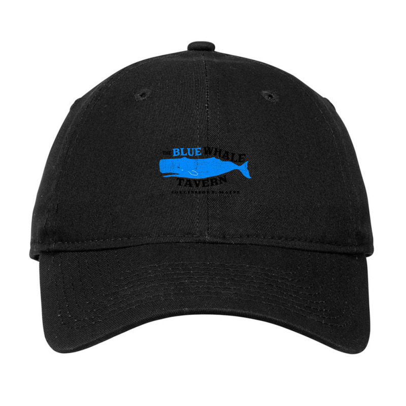 Blue Whale Tavern Distressed Adjustable Cap by poppyallen | Artistshot