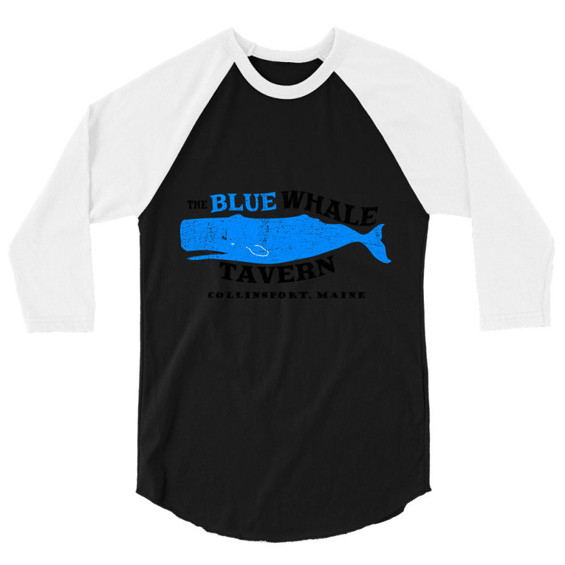 Blue Whale Tavern Distressed 3/4 Sleeve Shirt by poppyallen | Artistshot