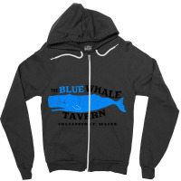 Blue Whale Tavern Distressed Zipper Hoodie | Artistshot