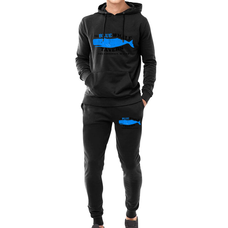 Blue Whale Tavern Distressed Hoodie & Jogger set by poppyallen | Artistshot