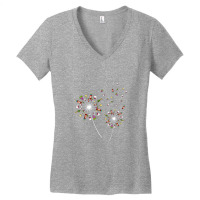 Wine Dandelion Flower Funny Women's V-neck T-shirt | Artistshot