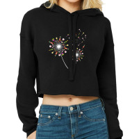 Wine Dandelion Flower Funny Cropped Hoodie | Artistshot