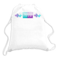 Retro Synthesizer Keyboard Electro Music Producer T Shirt Drawstring Bags | Artistshot