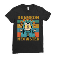 Dungeon Meowster Funny Nerdy Gamer Cat D Dice Rpg Ladies Fitted T-shirt | Artistshot