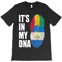 Nicaraguan And Guinean Mix Dna Flag Heritage Premium T-shirt | Artistshot