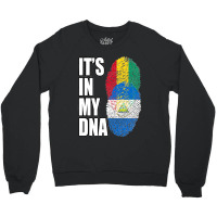 Nicaraguan And Guinean Mix Dna Flag Heritage Premium Crewneck Sweatshirt | Artistshot