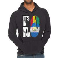 Nicaraguan And Guinean Mix Dna Flag Heritage Premium Vintage Hoodie | Artistshot