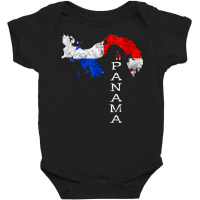 Womens Panama Map Panamanian Flag Panama Trip Tourist Panama Roots V N Baby Bodysuit | Artistshot