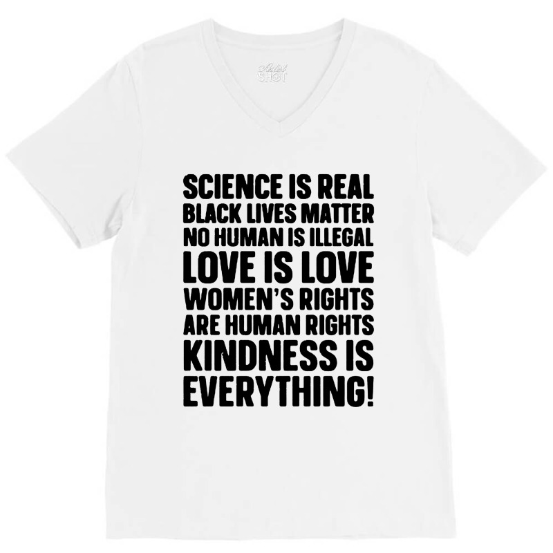 Science Is Real Black Lives Matter V-neck Tee | Artistshot