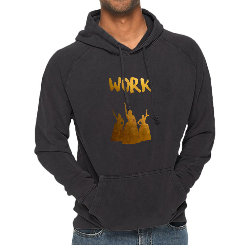 Work Vintage Hoodie by theweirdgotchiclub | Artistshot