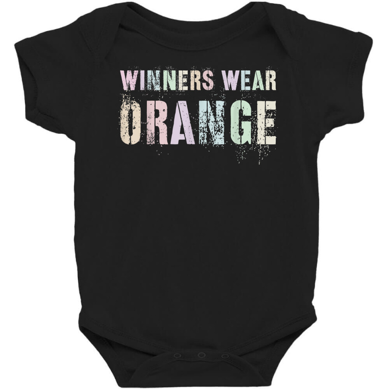 Winners Wear Orange Summer Camp Team Color War Game Event T Shirt Baby Bodysuit by cm-arts | Artistshot