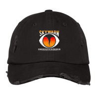 Skywarn   Distressed (also Available As Non Distressed) Vintage Cap | Artistshot