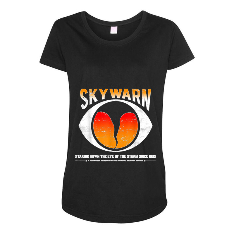 Skywarn   Distressed (also Available As Non Distressed) Maternity Scoop Neck T-shirt by LisaMarieRangel | Artistshot