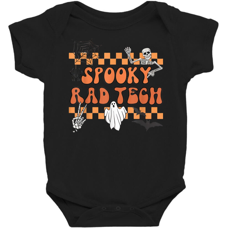 Groovy Spooky Rad Tech Retro Radiologist Halloween Xray Tech T Shirt Baby Bodysuit by cm-arts | Artistshot