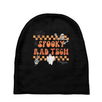 Groovy Spooky Rad Tech Retro Radiologist Halloween Xray Tech T Shirt Baby Beanies | Artistshot