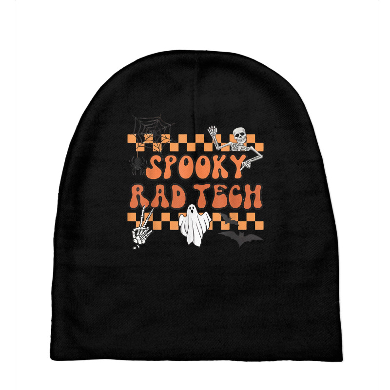 Groovy Spooky Rad Tech Retro Radiologist Halloween Xray Tech T Shirt Baby Beanies by cm-arts | Artistshot