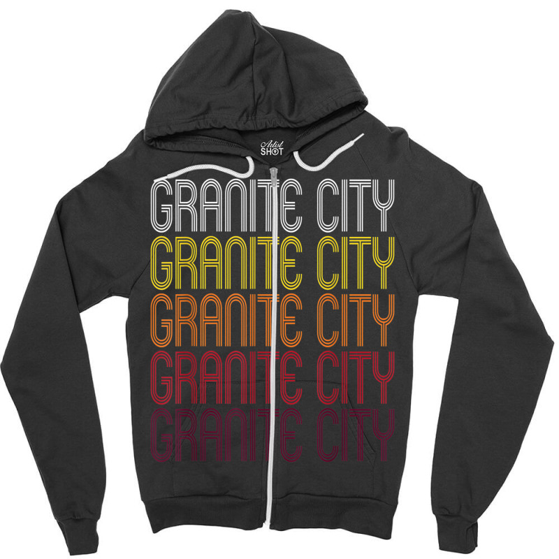 Granite City, Il  Vintage Style Illinois T Shirt Zipper Hoodie | Artistshot