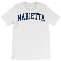 Marietta Georgia Ga Vintage Sports Design Navy Design T Shirt T-shirt | Artistshot