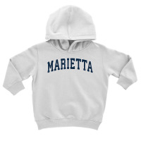 Marietta Georgia Ga Vintage Sports Design Navy Design T Shirt Toddler Hoodie | Artistshot