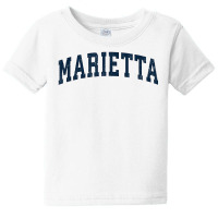 Marietta Georgia Ga Vintage Sports Design Navy Design T Shirt Baby Tee | Artistshot