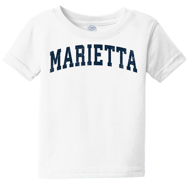 Marietta Georgia Ga Vintage Sports Design Navy Design T Shirt Baby Tee | Artistshot