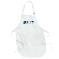 Marietta Georgia Ga Vintage Sports Design Navy Design T Shirt Full-length Apron | Artistshot