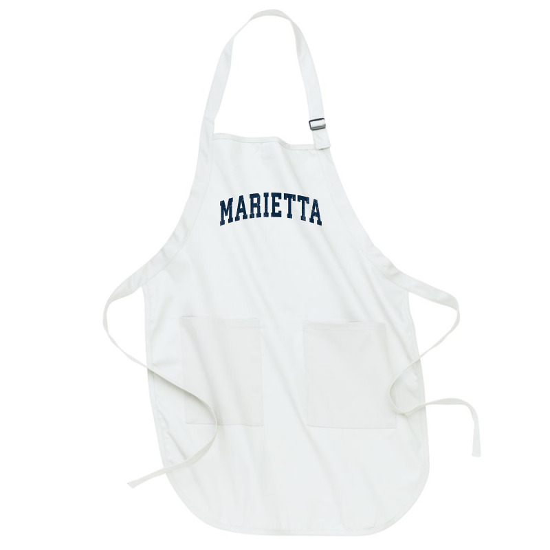 Marietta Georgia Ga Vintage Sports Design Navy Design T Shirt Full-length Apron | Artistshot