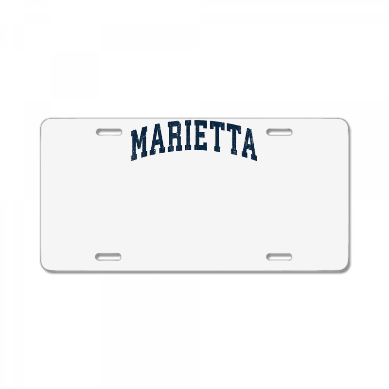 Marietta Georgia Ga Vintage Sports Design Navy Design T Shirt License Plate | Artistshot