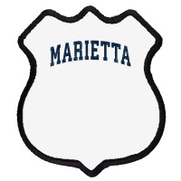 Marietta Georgia Ga Vintage Sports Design Navy Design T Shirt Shield Patch | Artistshot