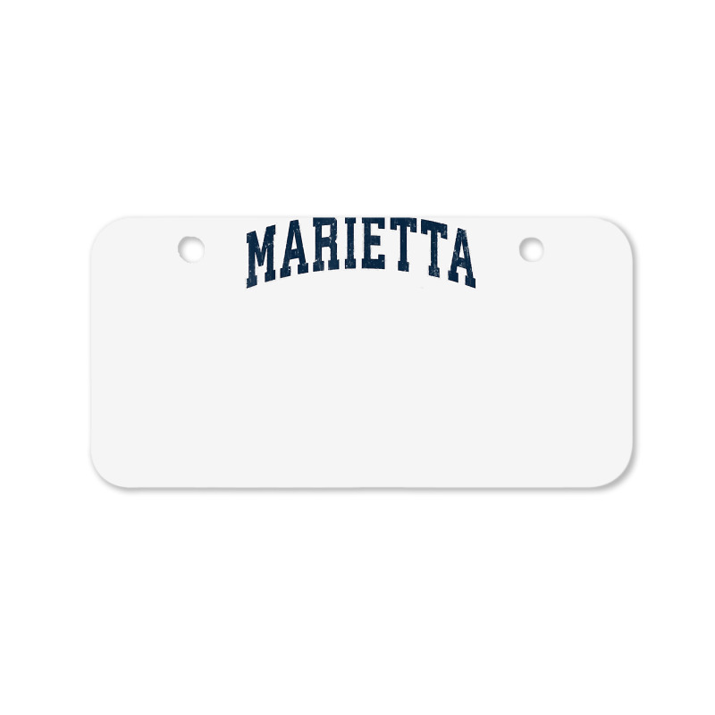 Marietta Georgia Ga Vintage Sports Design Navy Design T Shirt Bicycle License Plate | Artistshot