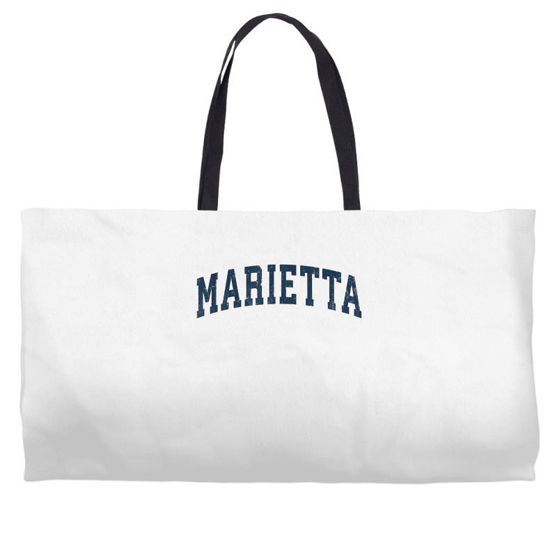 Marietta Georgia Ga Vintage Sports Design Navy Design T Shirt Weekender Totes | Artistshot