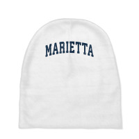 Marietta Georgia Ga Vintage Sports Design Navy Design T Shirt Baby Beanies | Artistshot