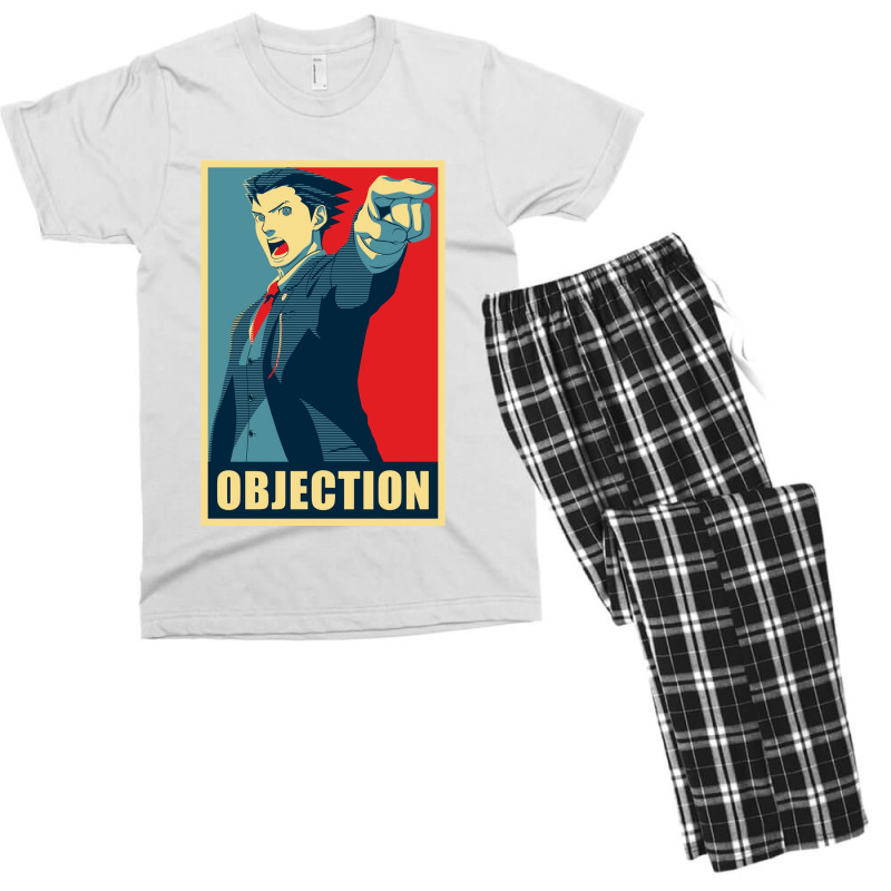 Objection Canvas Print Men's T-shirt Pajama Set | Artistshot