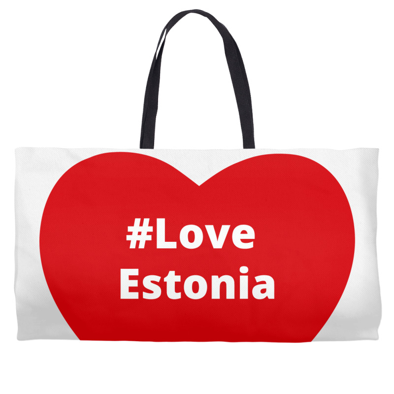 Love Estonia, Hashtag Heart, Estonia Weekender Totes | Artistshot