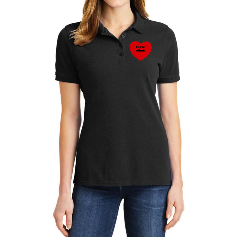 Love Ethnic, Hashtag Heart, Ethnic 2 Ladies Polo Shirt by chillinxs | Artistshot