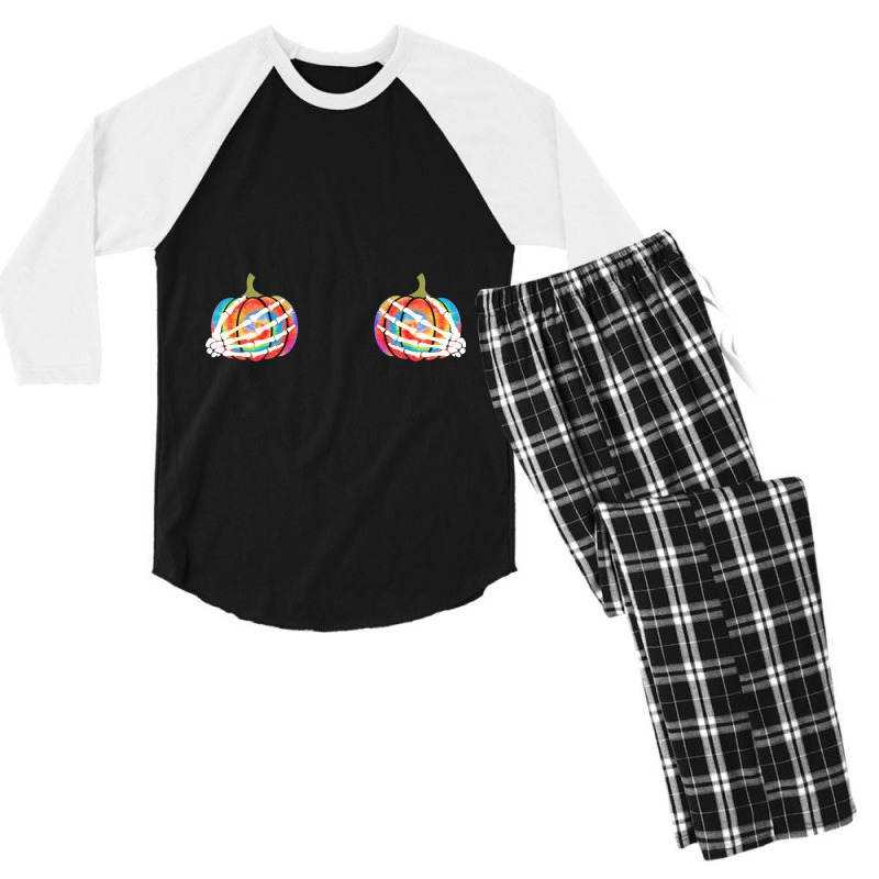 National Coming Out Day Lgbt Pumpkin Boo.bies Halloween Men's 3/4 Sleeve Pajama Set by RayDesign | Artistshot