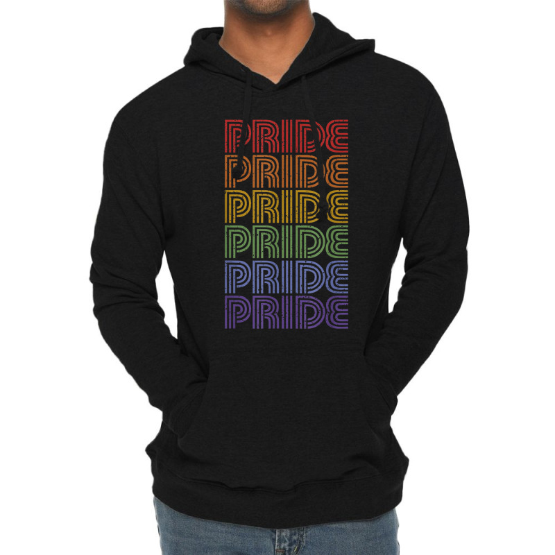 National Gay Pride March Vintage Rainbow Lgbt Equality Lightweight Hoodie by RayDesign | Artistshot