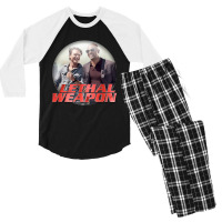 Graphic Music Action Man Funny Gift Men's 3/4 Sleeve Pajama Set | Artistshot